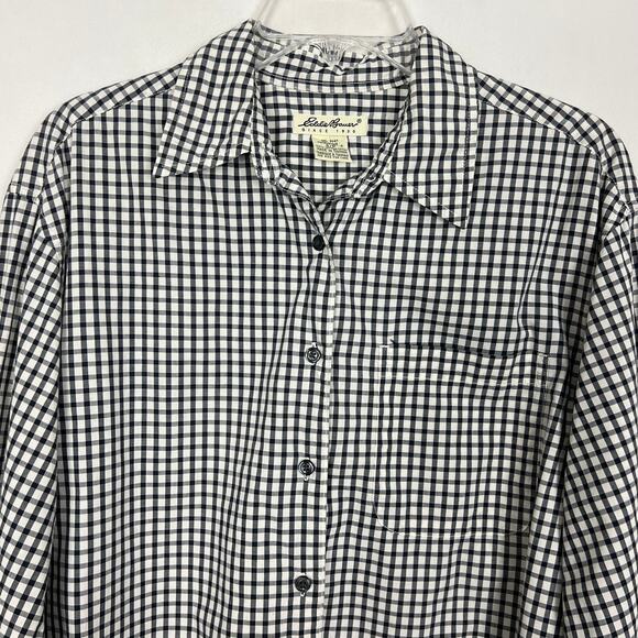 Eddie Bauer Gingham Women's Button Down Shirt Size Small - Picture 3 of 10